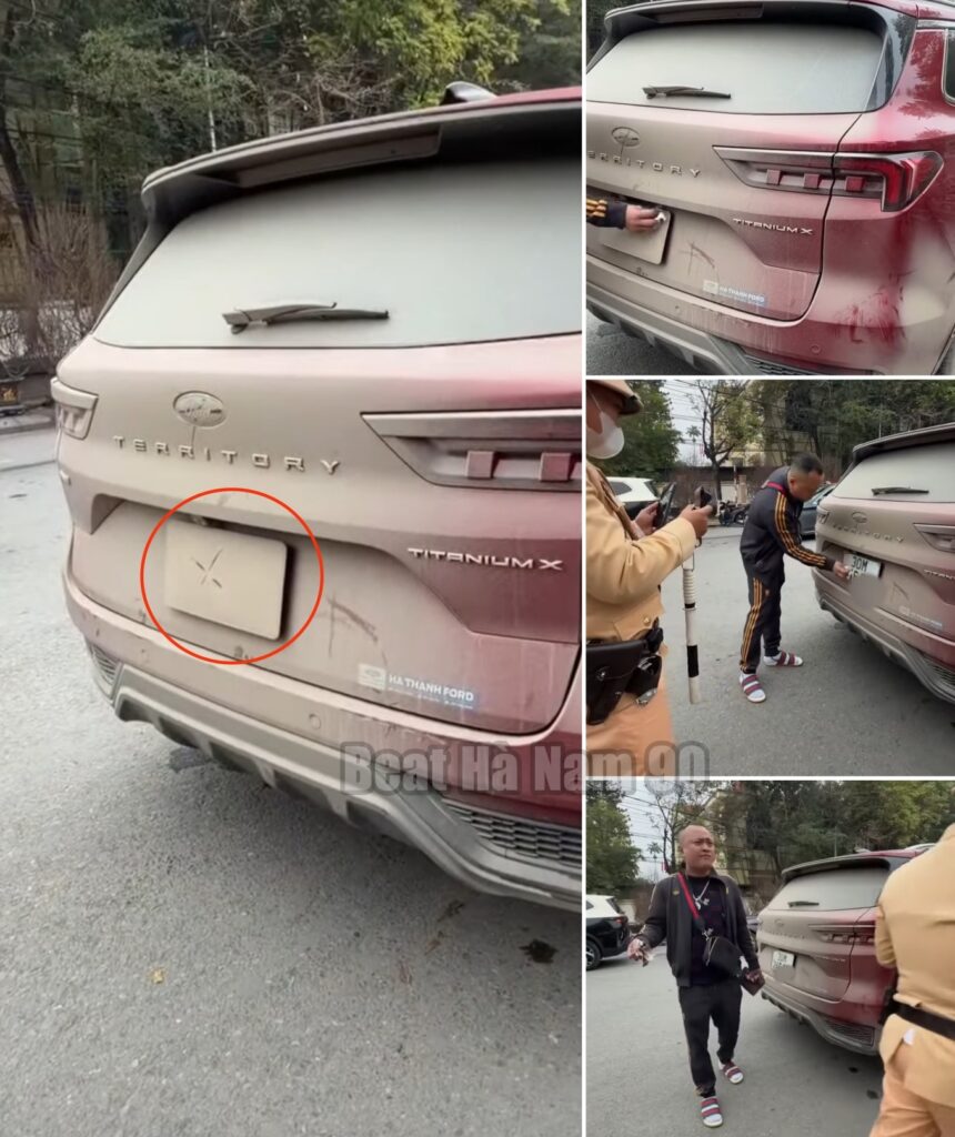 [VIDEO] Để bụi bẩn che kín biển số xe tài xế nhận biên bản nộp phạt 22 triệu