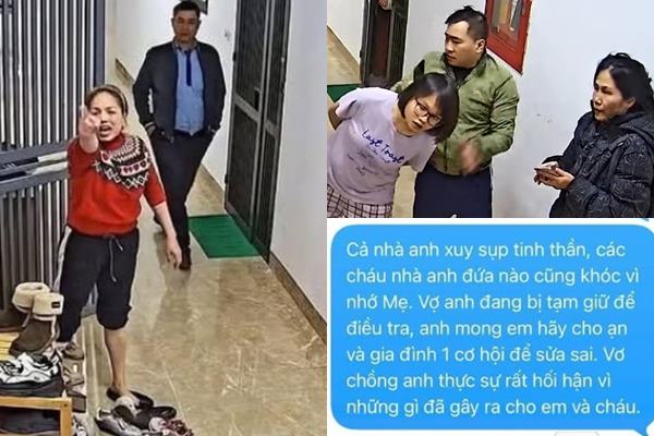 Gia đình của người phụ nữ đ:á:nh hàng xóm ở chung cư Hà Nội đang suy sụp, các con khóc mấy ngày nay vì nhớ mẹ. Người chồng cầu xin n:ạn nhân hãy tha thứ