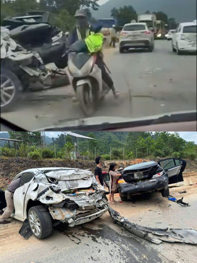 HIỆN TRƯỜNG VỤ VA CHẠM LIÊN HOÀN 11 XE Ô TÔ TRÊN CAO TỐC LA SƠN – TÚY LOAN