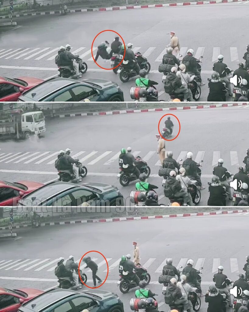 Dừng đèn đỏ thấy CSGT tiến lại, thanh niên bất ngờ tăng ga bỏ chạy, bỏ mặc bạn phía sau