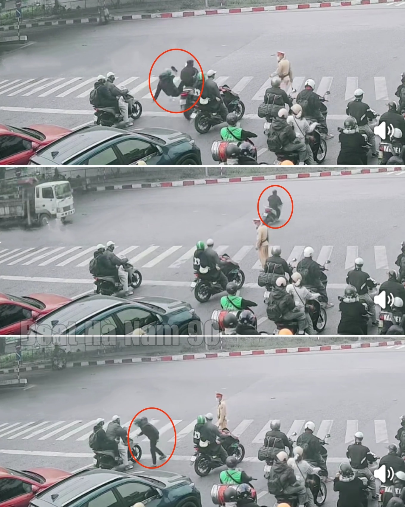 Dừng đèn đỏ thấy CSGT tiến lại, thanh niên bất ngờ tăng ga bỏ chạy, bỏ mặc bạn phía sau