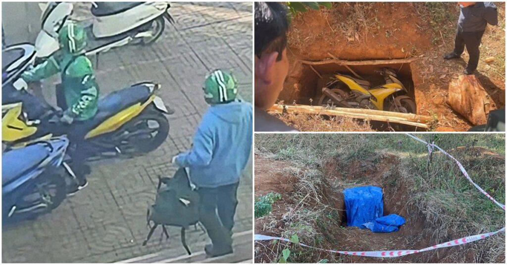 phát hiện manh mối mới từ chiếc h:ố ch:ôn xe máy của 2 nghi phạm c*ư*ớp ngân hàng ở Gia Lai