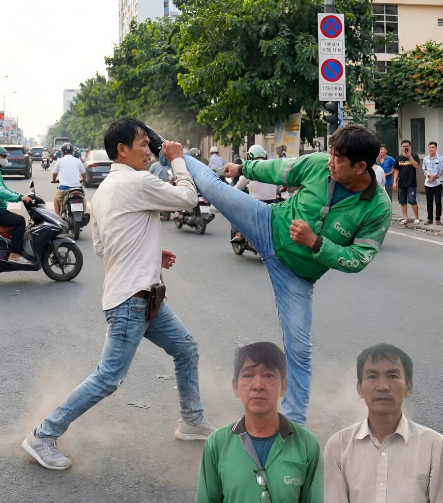 Tạm giam 2 người cầm nón bảo hiểm đ:ánh nh:au trên đường ở TPHCM