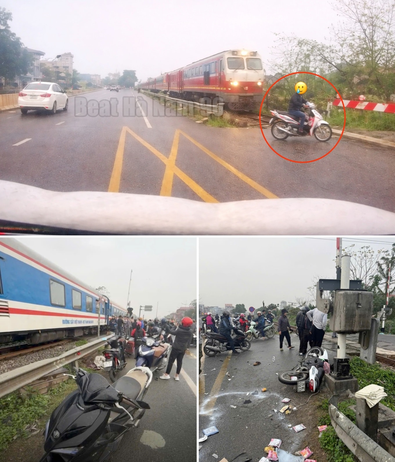 [VIDEO] Cam hành trình vụ va chạm đường tàu tại cổng làng Đồng Văn