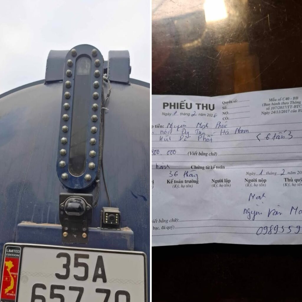 Vụ xe bồn hút 6.3 tấn cớt ở Duy Tiên