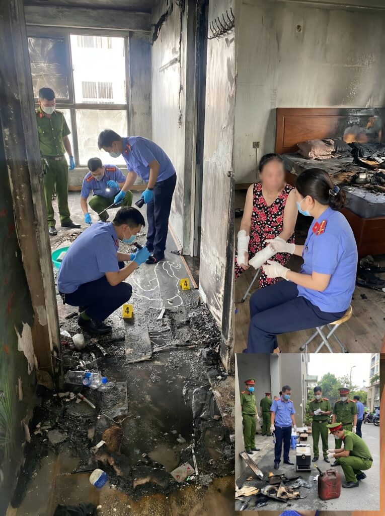 Mâu thuẫn với con dâu, mẹ chồng t:ẩm x:ăng đ::ốt căn hộ, hai cháu nội bị bỏng