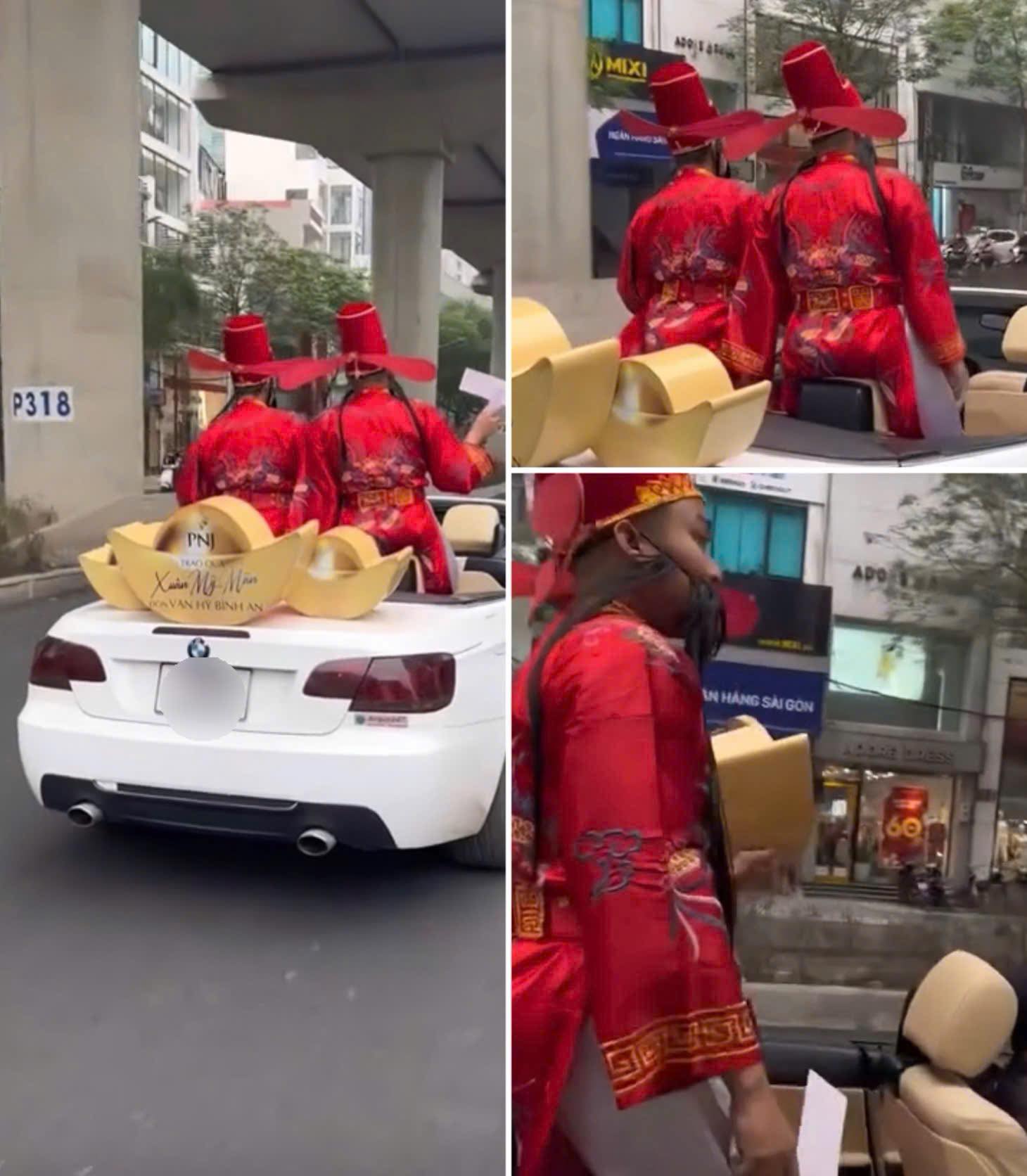 Ngay lúc này b/ắt gặp “ông công ông táo” đi mui trần