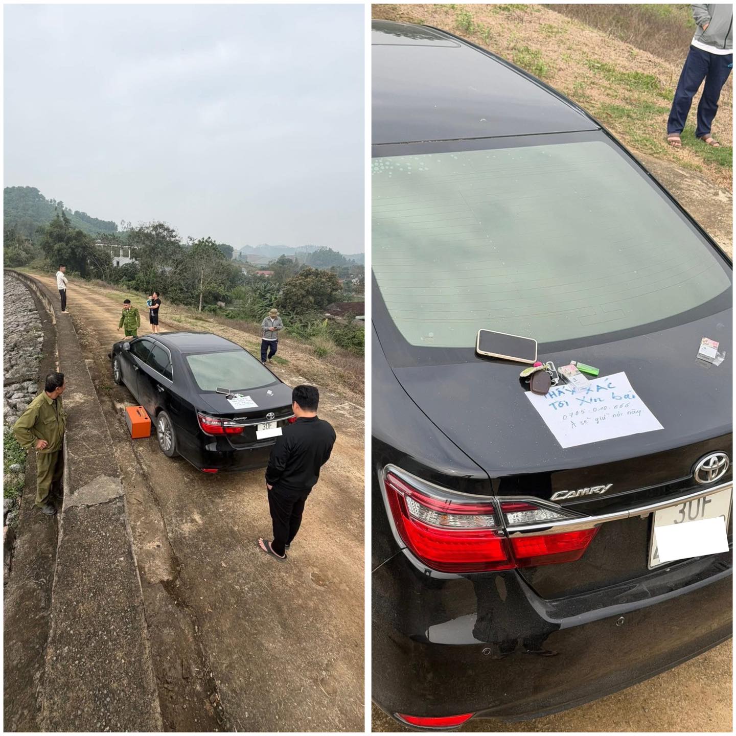 Người đàn ông Ninh Bình để ô tô cùng tờ giấy ‘t:uyệt m:ệnh’ trên bờ hồ