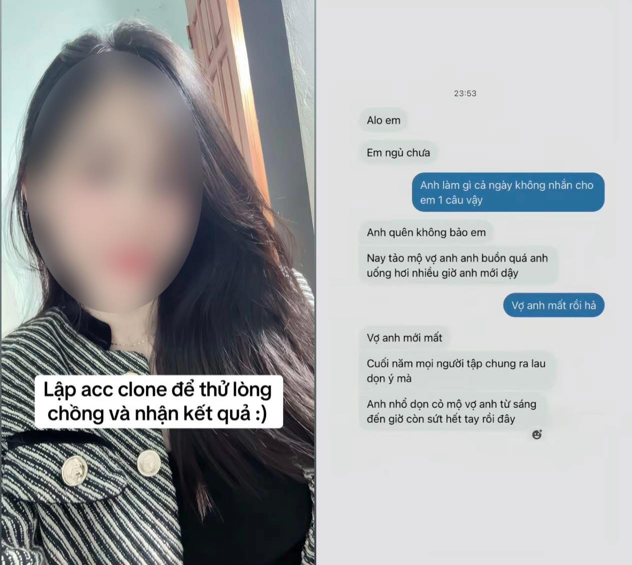 VỢ LẬP CLONE THỬ LÒNG CHỒNG VÀ CÁI KẾT: THÌ RA MÌNH ĐÃ XANH CỎ TỪ LÂU RỒI SAO