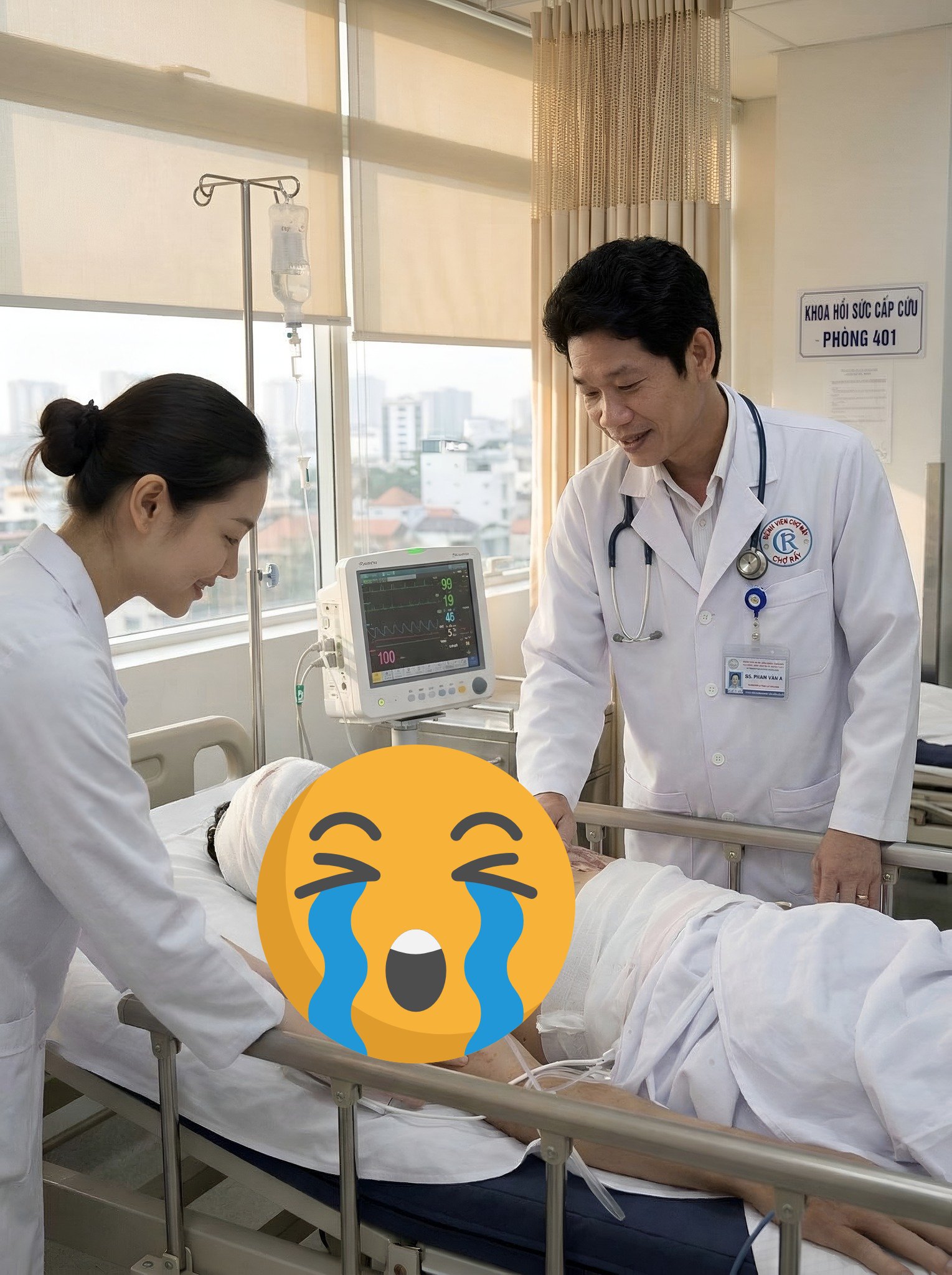 Tình trạng hiện tại của e thắng sau 14 giờ đồng hồ trong phòng m/ổ…..