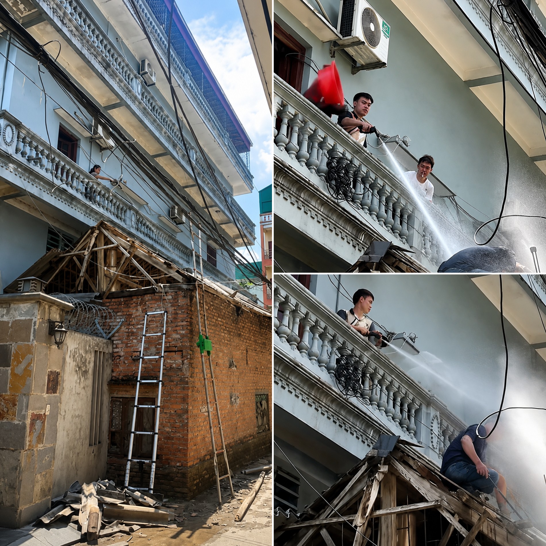 Xôn xao clip hàng xóm xây nhà ở Thạch Thất
