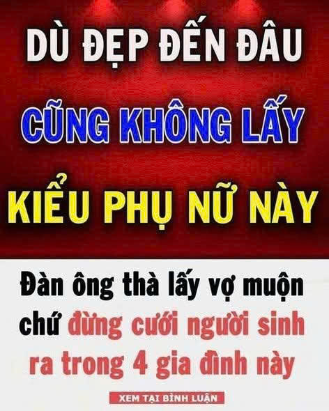 Đàn ông thà lấy vợ muộn chứ đừng cưới người sinh ra trong 4 gia đình này