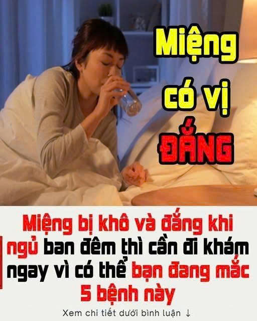 Miệng bị khô và đắng khi ngủ ban đêm thì cần đi khám ngay vì có thể bạn đang mắc 5 bệnh này – Blog