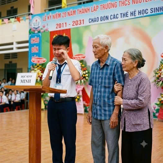 Ông nội bán vé số, cha nằm li///ệt nhiều năm, bà ngoại gánh rau nuôi cháu khôn lớn. Cậu học trò nghèo bị bạn bè x//em thường suốt thời đi học. Khoảnh khắc nhận phần thưởng, điều em nghẹn ngào chia sẻ khiến cả sân trường bật khóc… – Zing News
